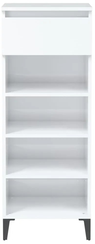 vidaXL Παπουτσοθήκη Γυαλιστερή Λευκή 40x36x105 εκ. Επεξεργασμένο Ξύλο