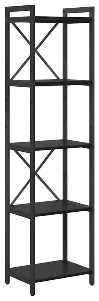 vidaXL Βιβλιοθήκη Μαύρη δρυς 40 x 30 x 153 εκ Επεξεργασμένο ξύλο
