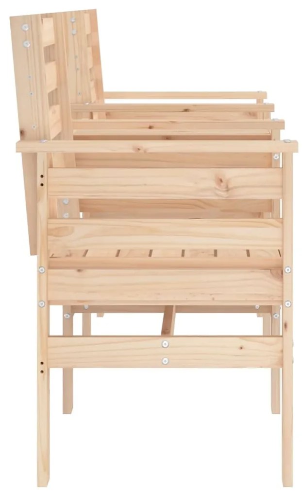 vidaXL Πάγκος Κήπου με Τραπέζι Διθέσιος Μασίφ Πεύκο