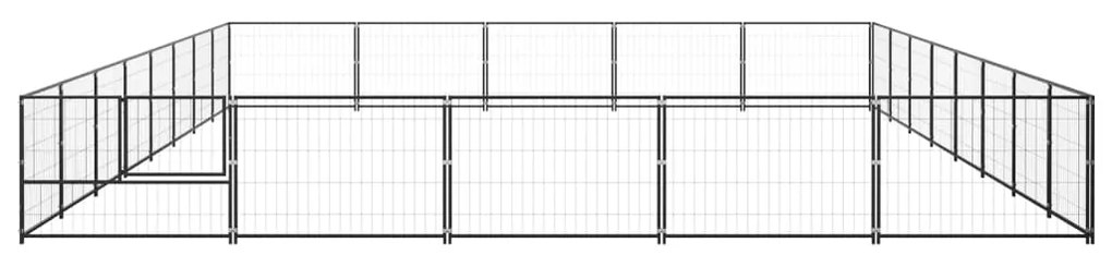 vidaXL Σπιτάκι Σκύλου Μαύρο 40 μ² Ατσάλινο