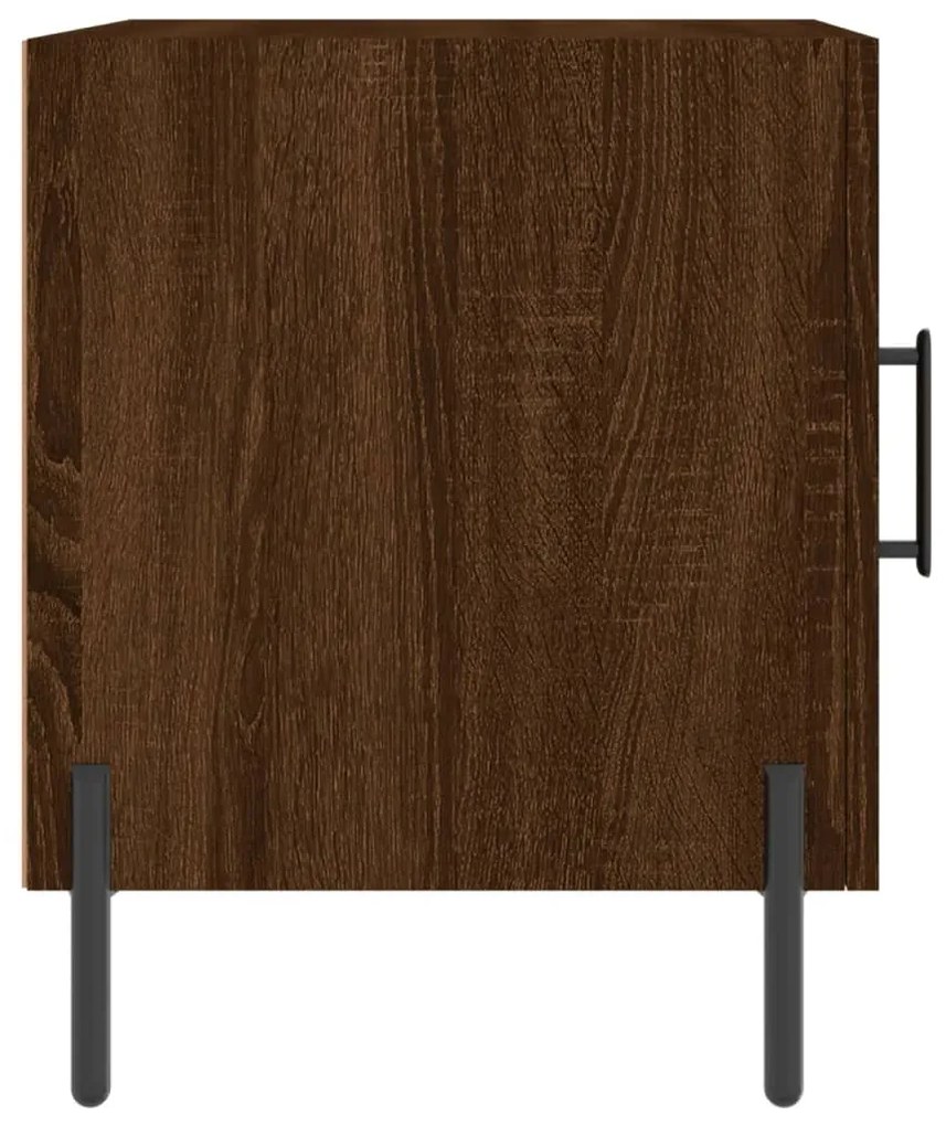 vidaXL Κομοδίνο Καφέ Δρυς 40 x 40 x 50 εκ. από Επεξεργασμένο Ξύλο