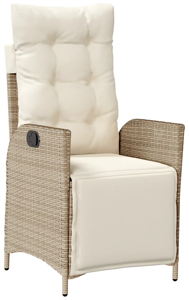 vidaXL Σετ 5 Τεμαχίων ΜDining του Κήπου Μπεζ Poly Rattan