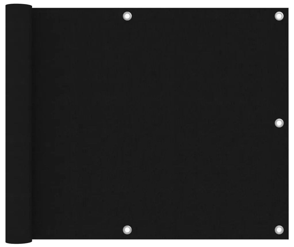 vidaXL Διαχωριστικό Βεράντας Μαύρο 75 x 400 εκ. Ύφασμα Oxford