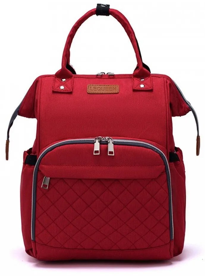 Τσάντα Μωρού Πλάτης Καπιτονέ B-561 38x30x20 Red Lequeen Ύφασμα