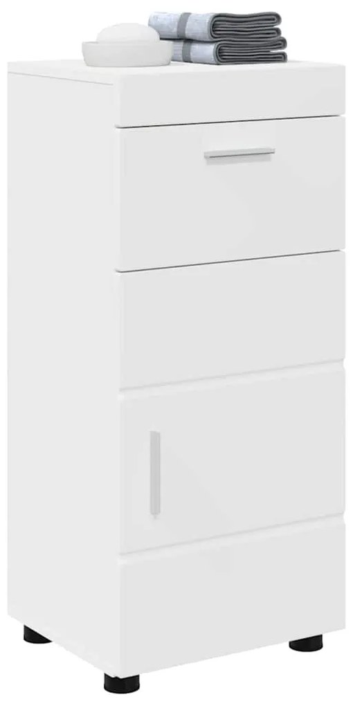 vidaXL Σετ Ντουλαπιών Μπάνιου με συρτάρι TULUM Λευκό 37 x 31,5 x 82 εκ