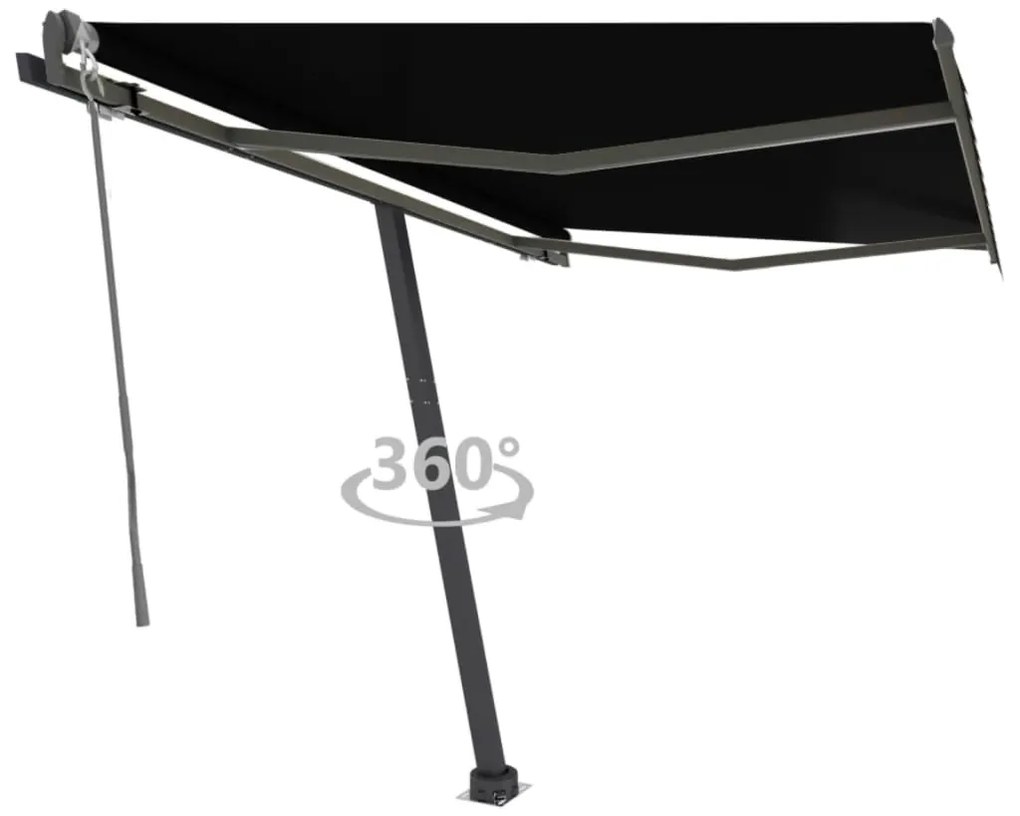 vidaXL Τέντα Συρόμενη Αυτόματη Ανεξάρτητη Ανθρακί 300 x 250 εκ.