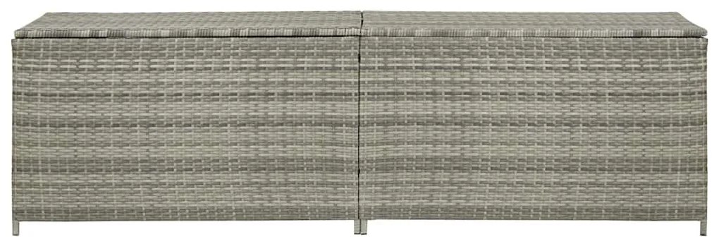 vidaXL Κουτί Αποθήκευσης Κήπου Γκρι 200x50x60 εκ. από Συνθετικό Ρατάν