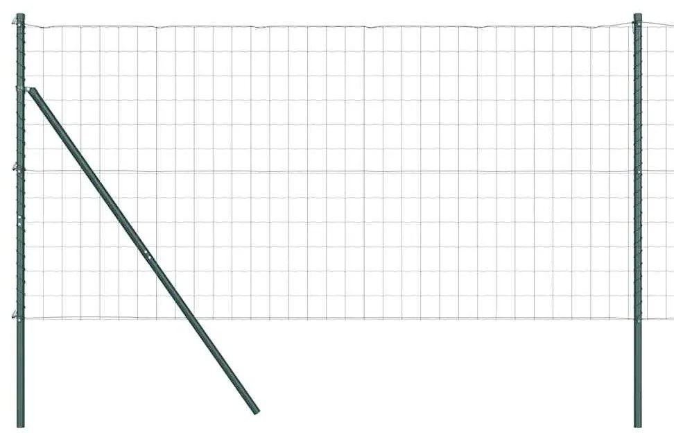 vidaXL Φράχτης με Στήλες. Πράσινο 1.2 x 25 m Ατσάλι