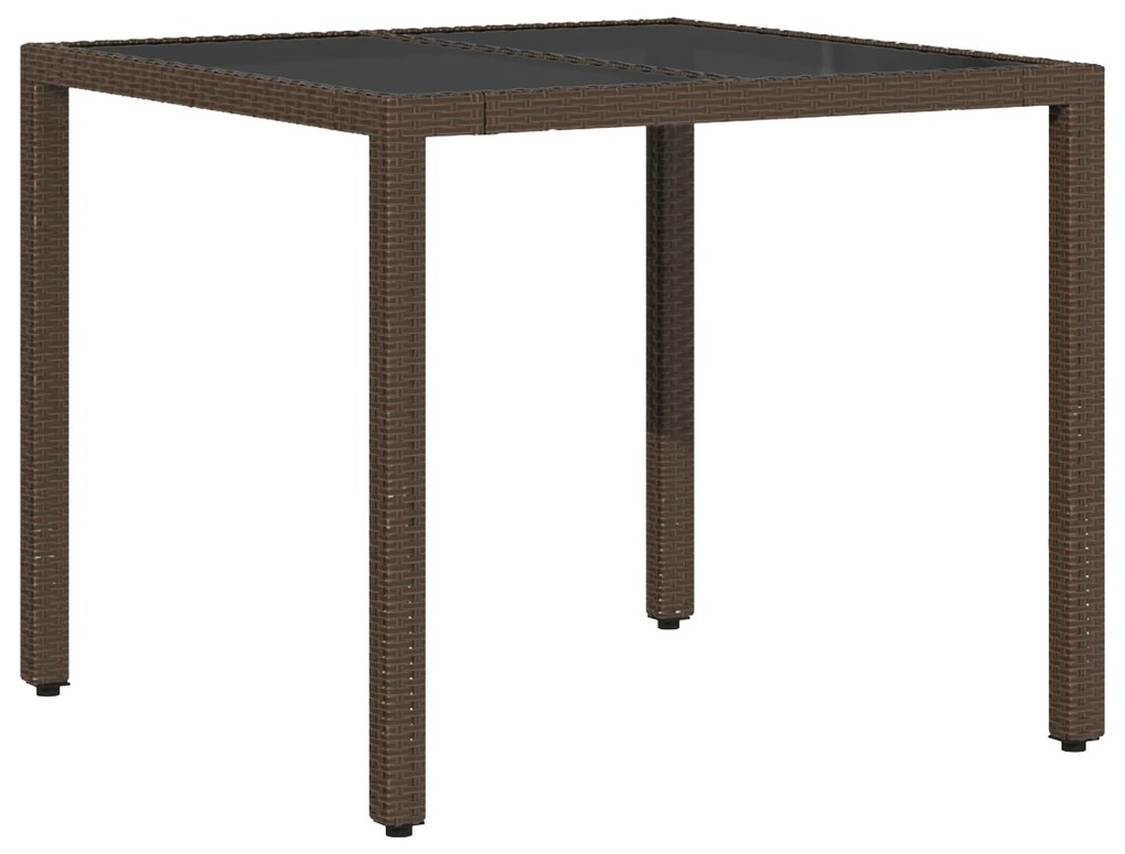 vidaXL Σέτ φαγητού για κήπο 5 pcs Καφέ 90 x 90 x 75 cm