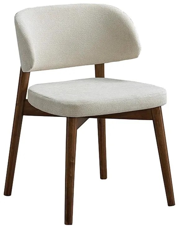 Καρέκλα Siena rubberwood σε καρυδί-εκρού απόχρωση 48x50x81εκ 2αδα 48x50x81 εκ.