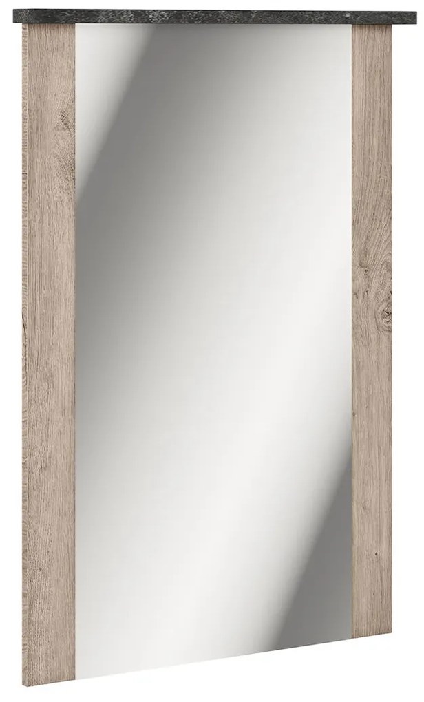 VINCENT Καθρέπτης Τοίχου με Oak Endgray Untreatad / Dark Concrete Ξύλινο Πλαίσιο 68x95cm