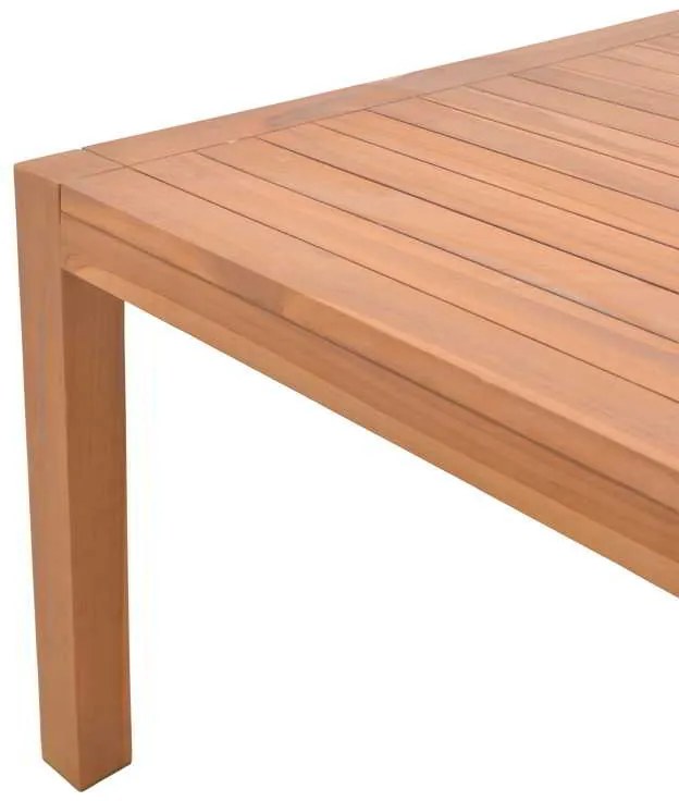 Τραπέζι Vocaly pakoworld teak ξύλο σε φυσική απόχρωση 200x100x75εκ
