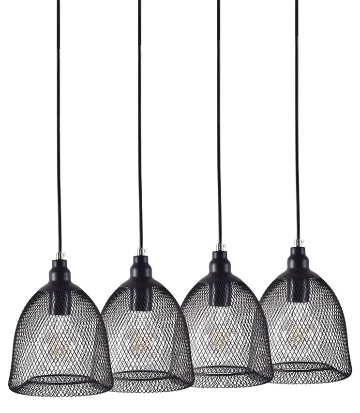 Φωτιστικό Οροφής Πολύφωτο Homelighting Zola 77-4351 Black