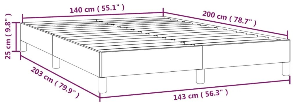 Σκελετός Κρεβατιού Χωρίς Στρώμα Taupe 140x200 εκ. Υφασμάτινο 346822