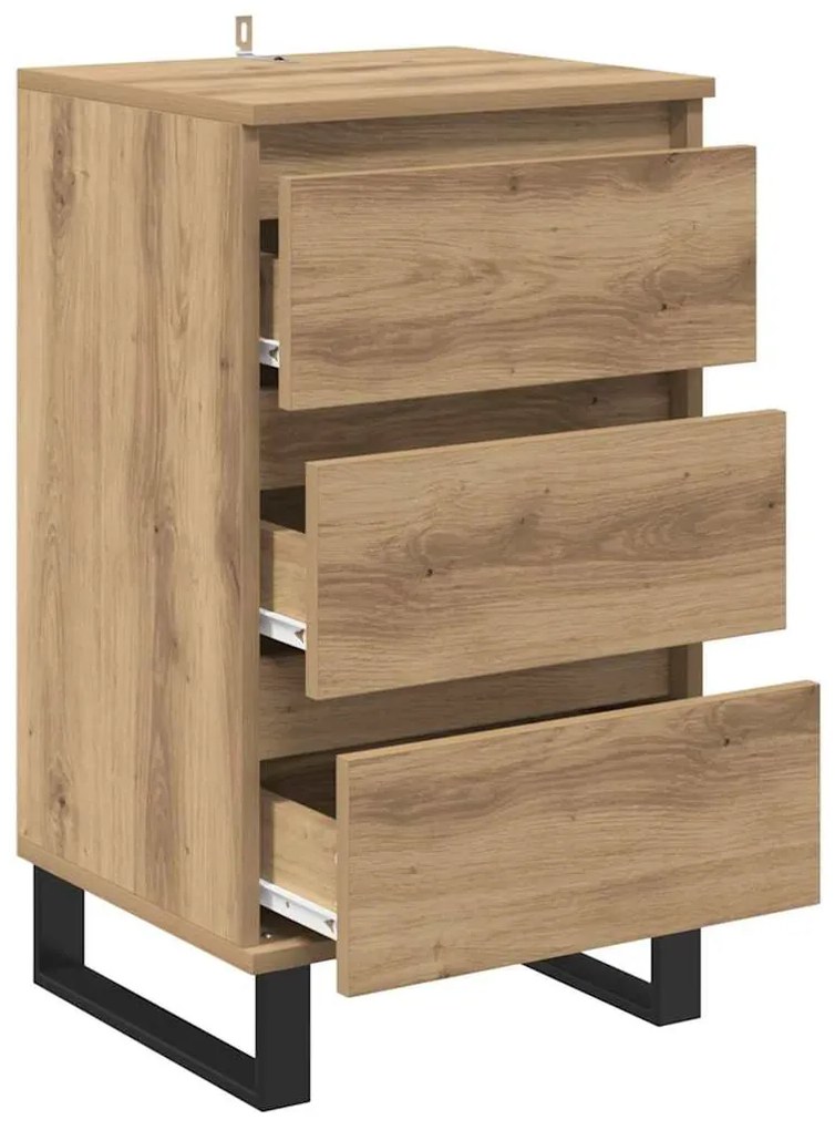 vidaXL Πλαϊνό γραφείο με συρτάρι artisan δρυς Επεξεργασμένο ξύλο