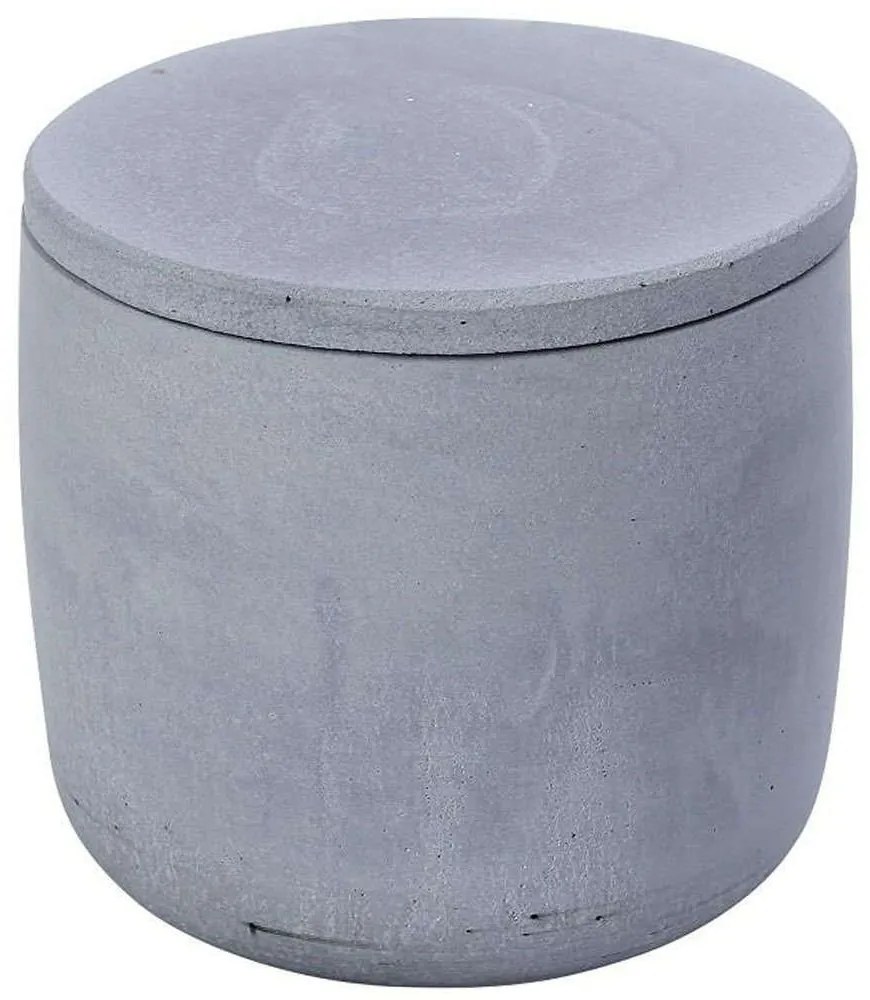 Διακοσμητικό Δοχείο Με Καπάκι TZU111 10x10x9cm Light Blue Espiel Cement