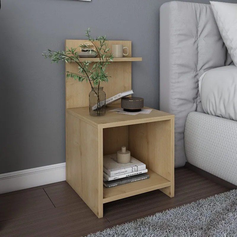 Megapap Κομοδίνο Ulman Sapphire Oak 35x37x72εκ.