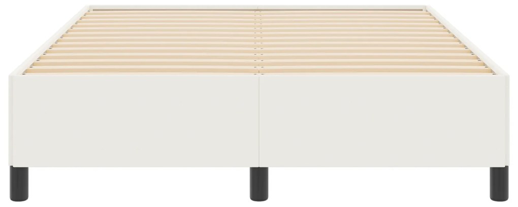 vidaXL Κρεβάτι Κρεμ 140x200 εκ από Καπιτονέ Ύφασμα
