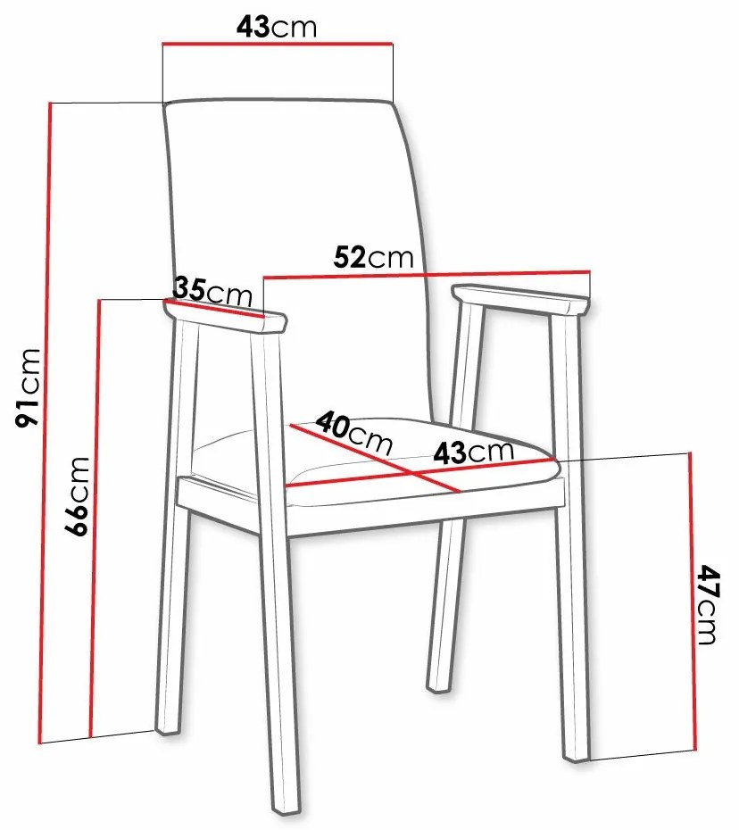Καρέκλα Victorville 336, Μπλε, Άσπρο, 91x43x40cm, 7 kg, Ταπισερί, Ξύλινα, Μπράτσα, Ξύλο: Σημύδα | Epipla1.gr