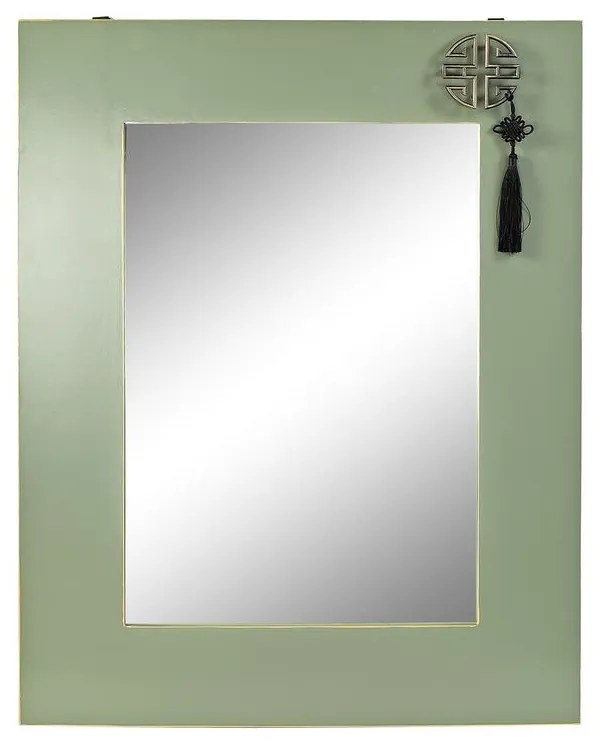 Τοίχο καθρέφτη DKD Home Decor Κόκκινο Πράσινο Χρυσό Ανατολικó 70 x 2 x 90,5 cm