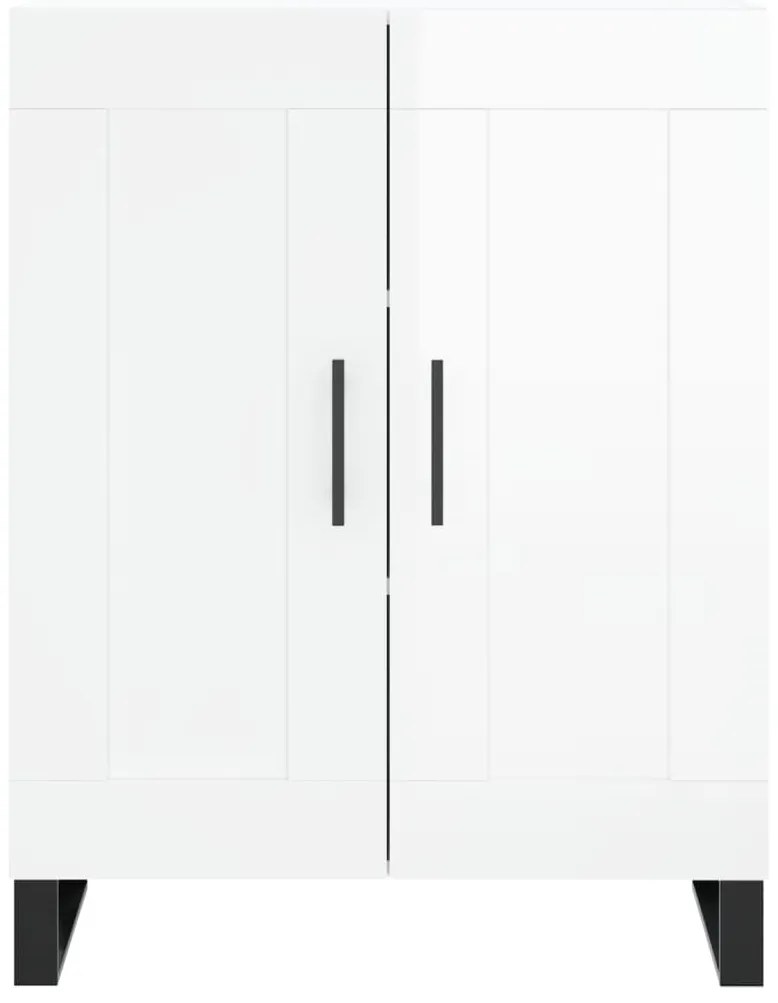 vidaXL Ντουλάπι Γυαλιστερό Λευκό 69,5x34x90 εκ. Επεξεργασμένο Ξύλο