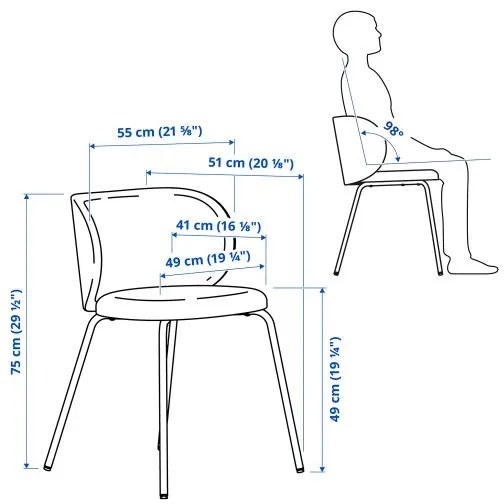 LISABO/KRYLBO τραπέζι και 4 καρέκλες, 140 cm 095.355.40