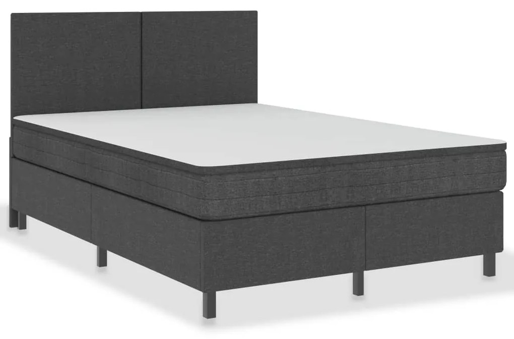 vidaXL Πλαίσιο Κρεβατιού Boxspring Γκρι 140 x 200 εκ. Υφασμάτινο