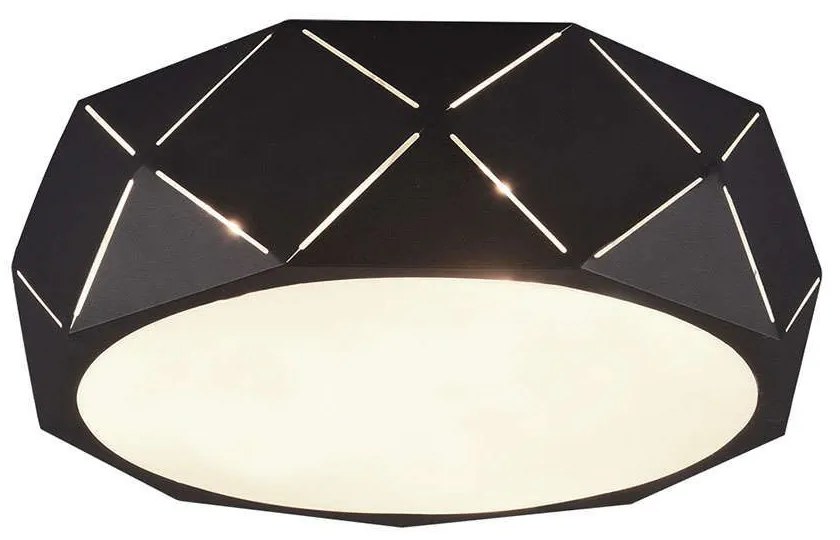 Φωτιστικό Οροφής - Πλαφονιέρα Zandor 603500332 Black Trio Lighting Μέταλλο