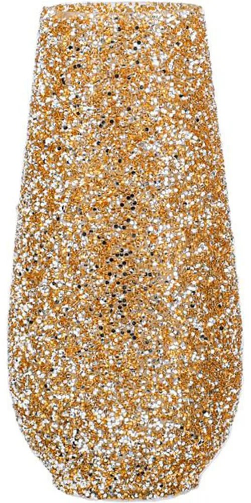 Βάζο Mosaic 967-225-005 18x36cm Gold Γυαλί