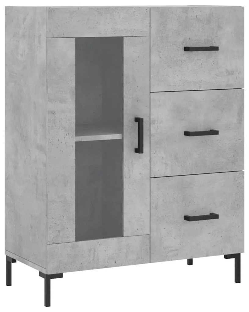 vidaXL Ντουλάπι Γκρι Σκυροδέματος 69,5x34x90 εκ. Επεξεργασμένο Ξύλο