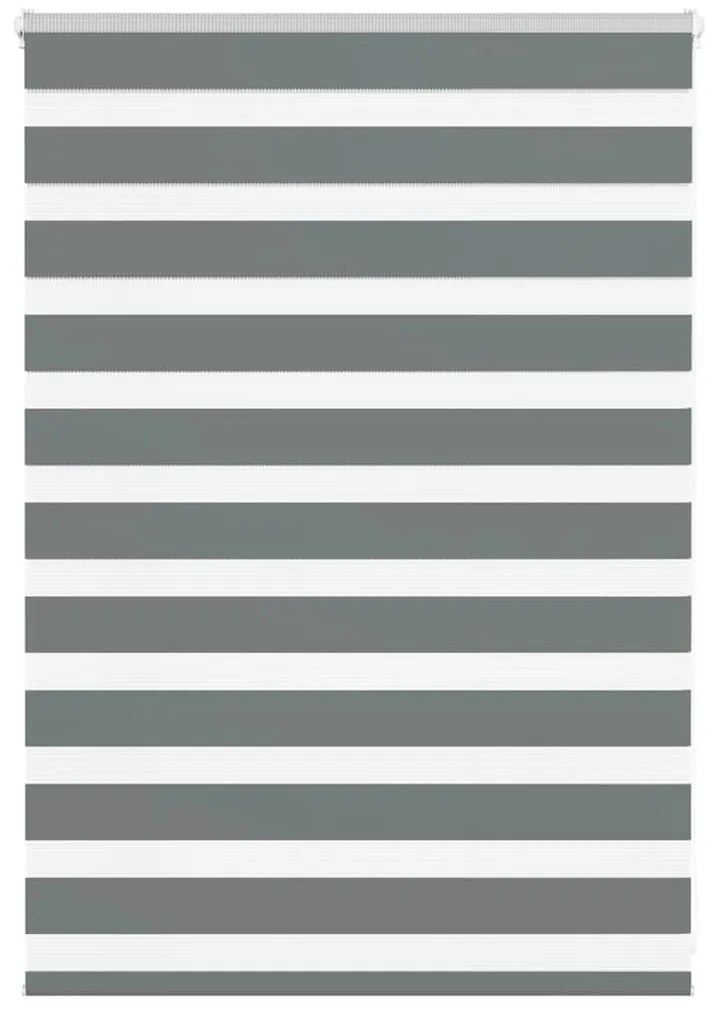 vidaXL Ζέβρα τυφλή Σκούρο Γκρι Πλάτος υφάσματος 90,9 εκ. Πολυεστέρας