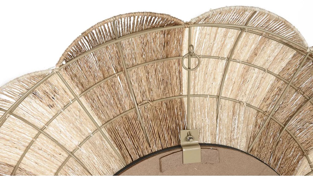 Τοίχο καθρέφτη Home ESPRIT Καφέ Φυσικό Boho 87 X 8 X 87 CM