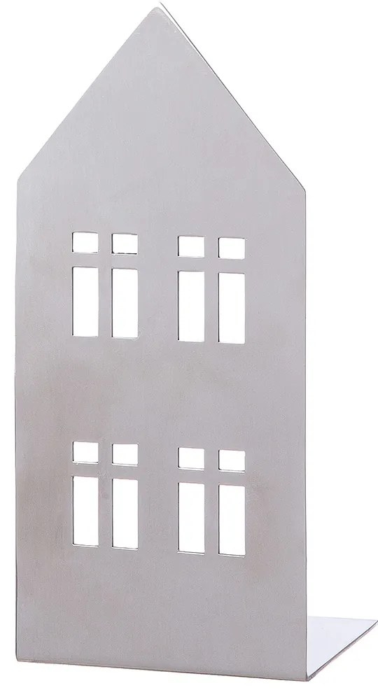 Κηροπήγιο Σπιτάκι 'Casita' Ατσάλι Ασημί 7x9.5x20cm-05160909