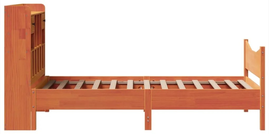 vidaXL Σκελετός Κρεβ. Χωρίς Στρώμα Καφέ Κεριού 100x200 εκ Μασίφ Πεύκο