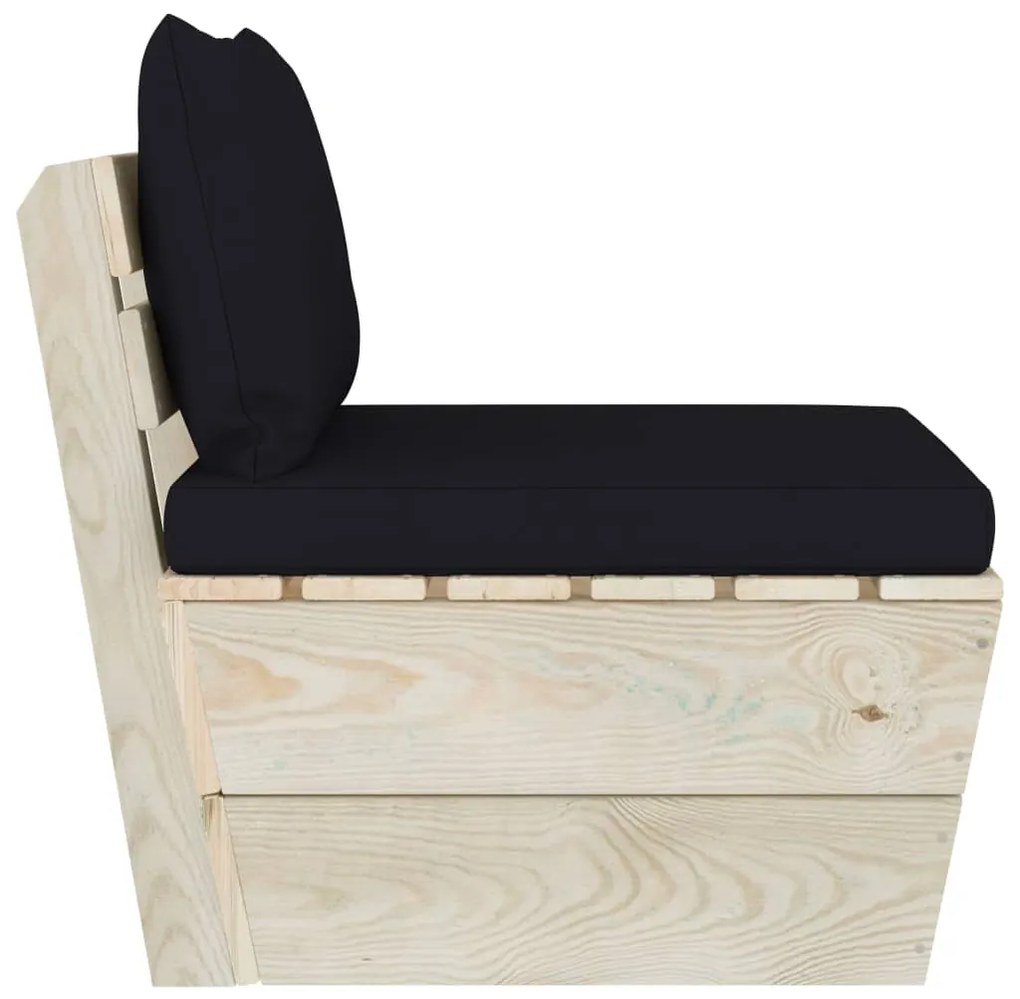 vidaXL Καναπές Κήπου Μεσαίος από Παλέτες Εμποτισμένο Ξύλο Ερυθρελάτης