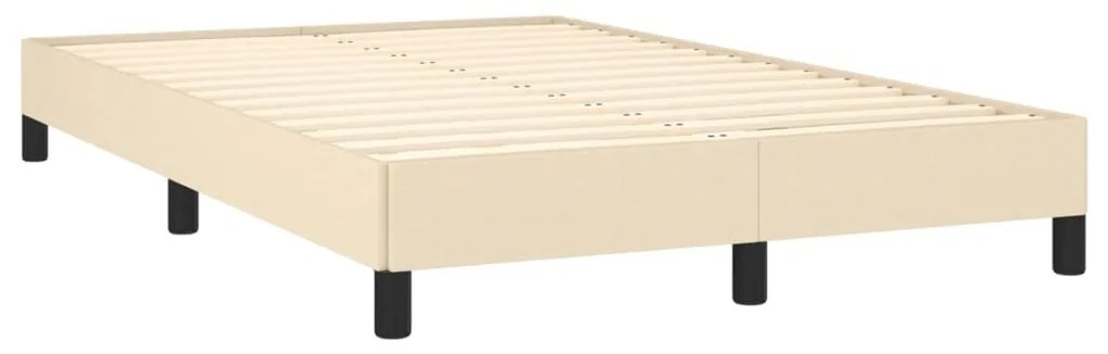 Κρεβάτι Boxspring με Στρώμα Κρεμ 120x190 εκ. Υφασμάτινο - Κρεμ