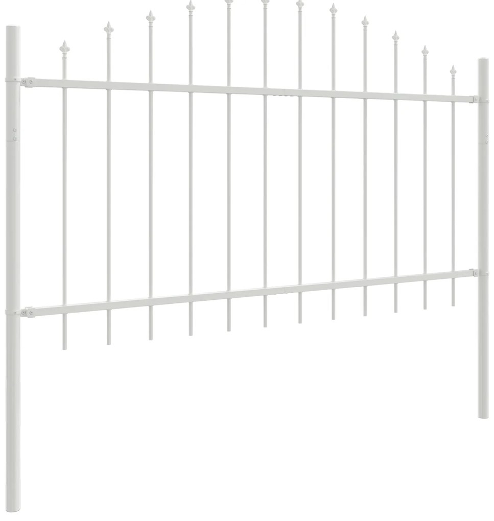 vidaXL Fence Κήπου με Θόλο Λευκό 5,1x1 μ Χάλυβας