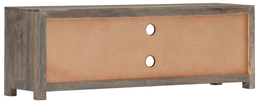 vidaXL Έπιπλο Τηλεόρασης Γκρι 120x30x40 εκ. από Μασίφ Ξύλο Μάνγκο