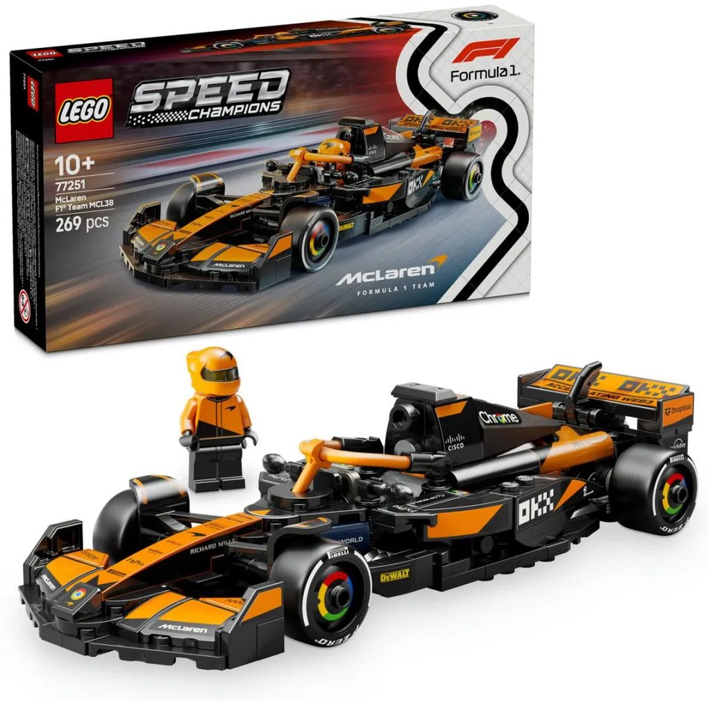 Lego LEGO77251 Speed Champions Mclaren F1 Team MCL38 Race Car για 10+ Ετών 269τμχ