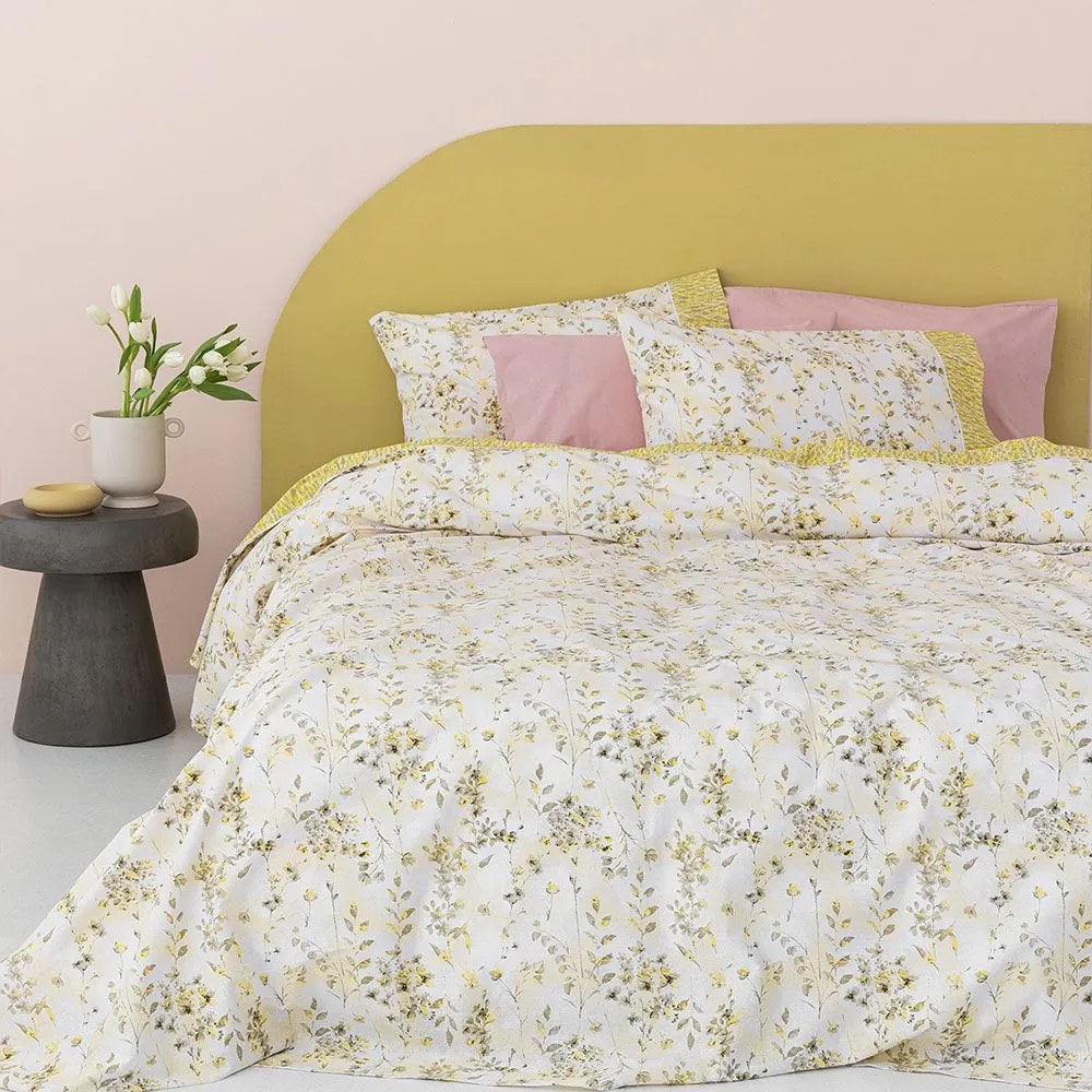 Σεντόνια CB2080 (Σετ 4τμχ) Yellow Palamaiki Υπέρδιπλo 240x265cm 100% Cotton