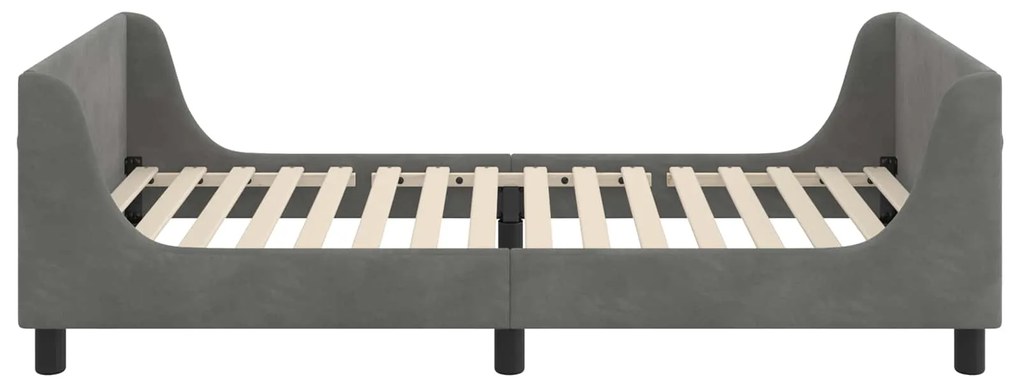 vidaXL Κρεβάτι Παιδικής Κρεβατοκάμαρας με Κεφαλάκι Σκούρο Γκρι