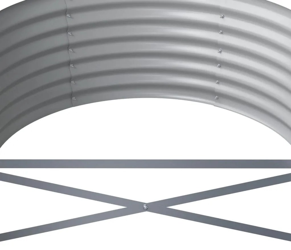 vidaXL Ζαρντινιέρα Πράσινη 620x80x36 εκ Γαλβανισμένος χάλυβας