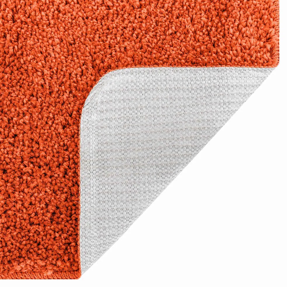 vidaXL Αντιολισθητικό μαξιλάρι μπάνιου Πορτοκαλί 70 x 120 cm PP