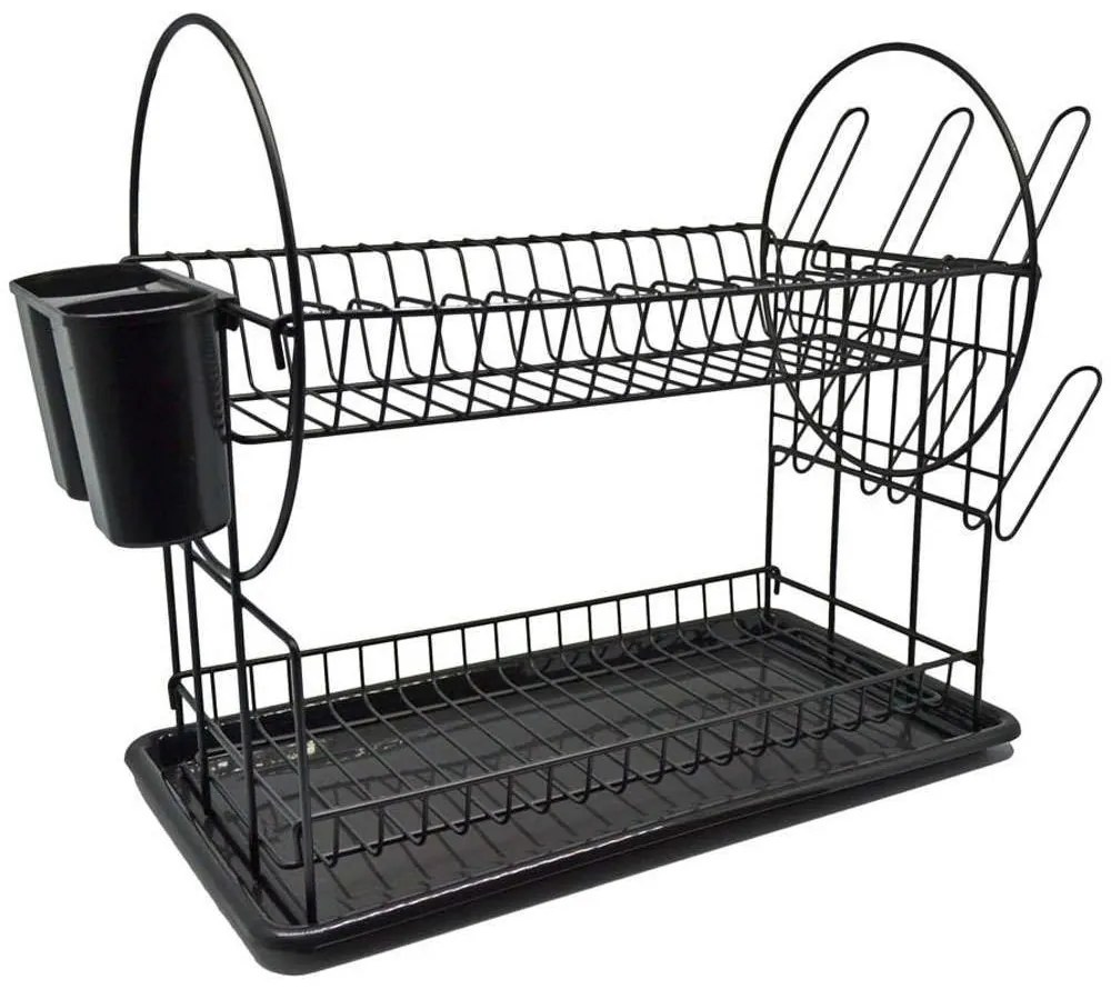 Πιατοθήκη 822317 50x24x34cm Black Ankor Metal