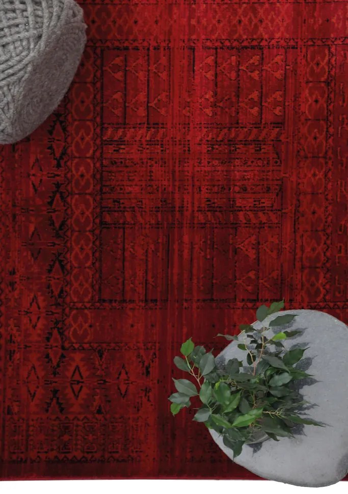 Κλασικό χαλί Afgan 7504H D.RED Royal Carpet - 133 x 190 cm - 11AFG7504H77.133190 - 11AFG7504H77.133190