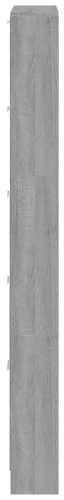 vidaXL Παπουτσοθήκη Γκρι Sonoma 59x17x169 εκ. από Επεξεργασμένο Ξύλο
