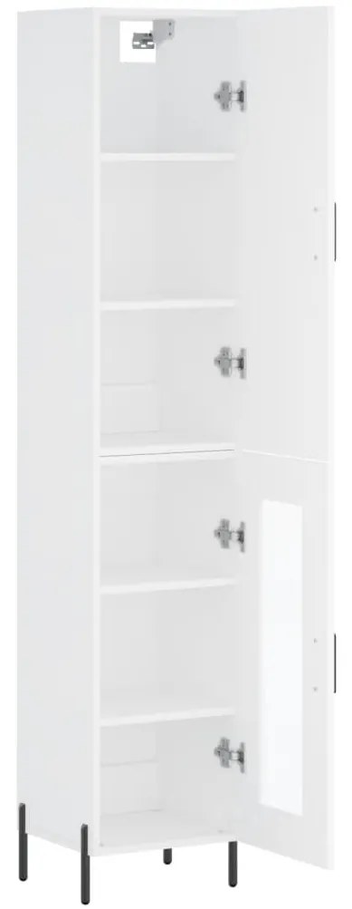 vidaXL Ντουλάπι Λευκό 34,5 x 34 x 180 εκ. από Επεξεργασμένο Ξύλο