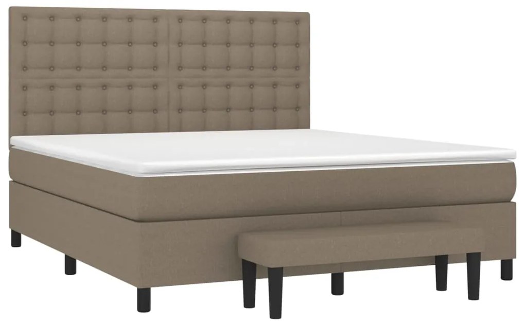 ΚΡΕΒΑΤΙ BOXSPRING ΜΕ ΣΤΡΩΜΑ TAUPE 160X200 ΕΚ. ΥΦΑΣΜΑΤΙΝΟ 3136929