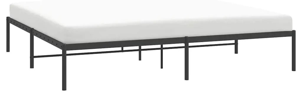 vidaXL Πλαίσιο Κρεβατιού Μαύρο 200 x 200 εκ. Μεταλλικό