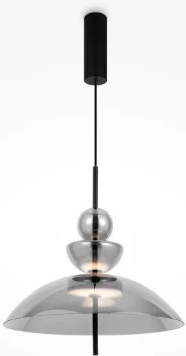Κρεμαστό Φωτιστικό Οροφής LED 12W Γυαλί Φ40cm Bangkok Maytoni MOD185PL-L6B3K6 Φιμέ/Smoke